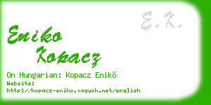 eniko kopacz business card